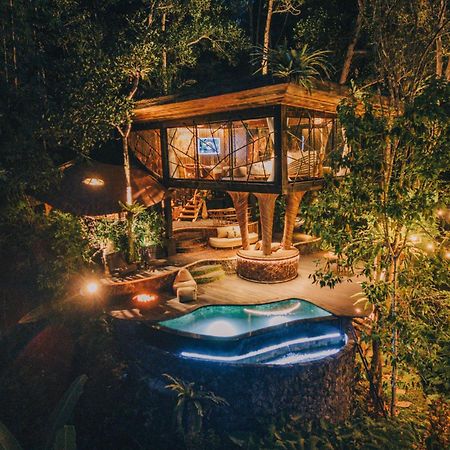فيلا Hideout Eco Bamboo House Bali Selat المظهر الخارجي الصورة
