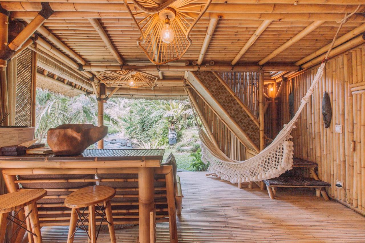 فيلا Hideout Eco Bamboo House Bali Selat المظهر الخارجي الصورة