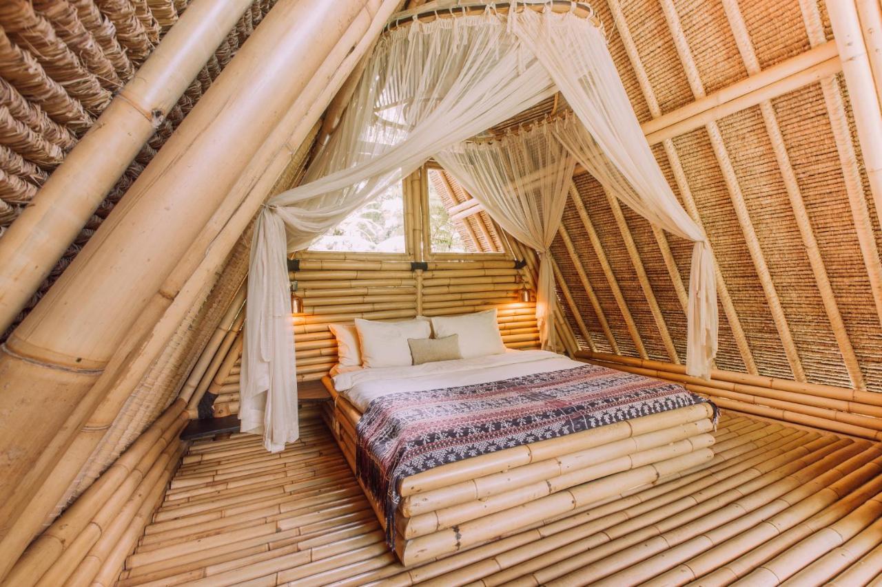 فيلا Hideout Eco Bamboo House Bali Selat المظهر الخارجي الصورة