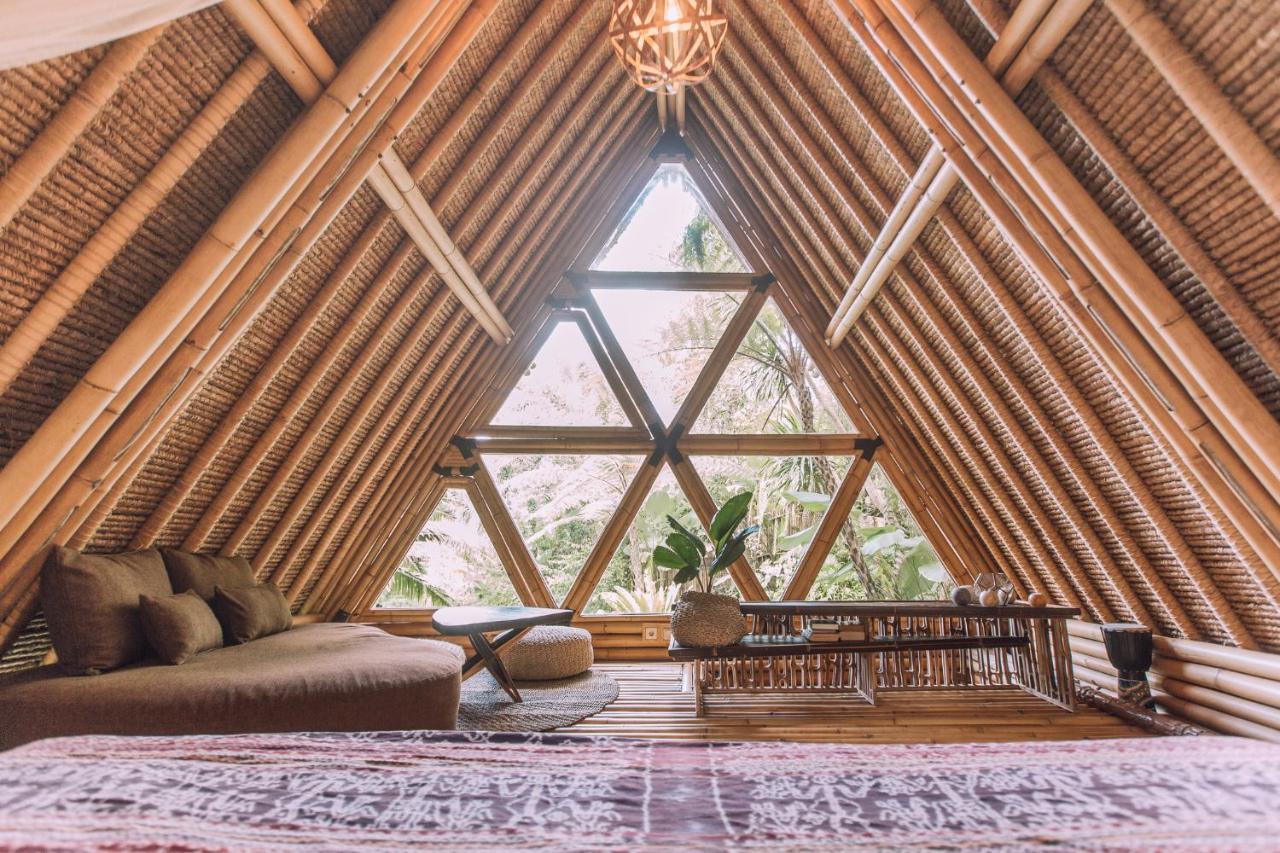 فيلا Hideout Eco Bamboo House Bali Selat المظهر الخارجي الصورة
