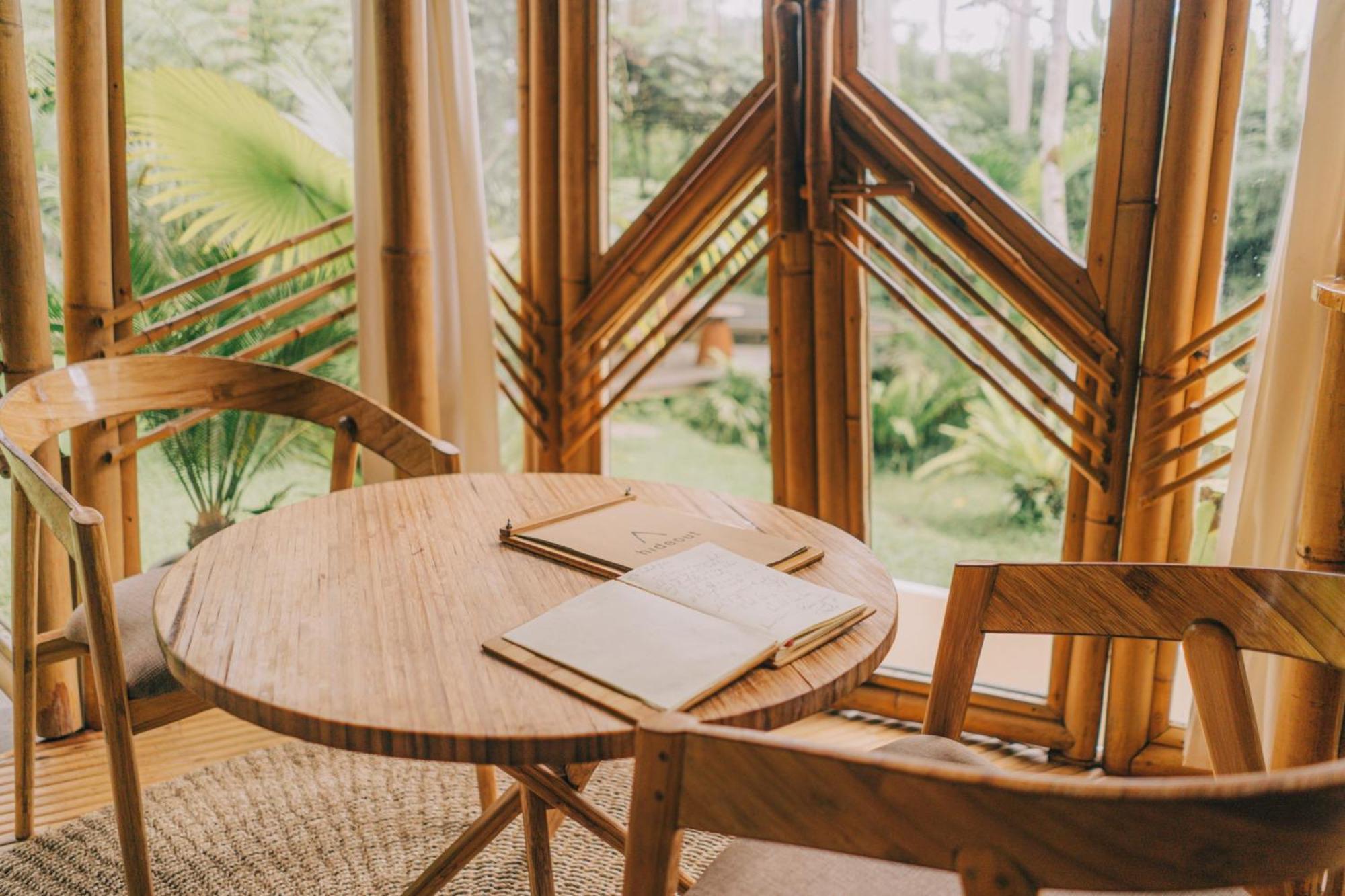 فيلا Hideout Eco Bamboo House Bali Selat المظهر الخارجي الصورة