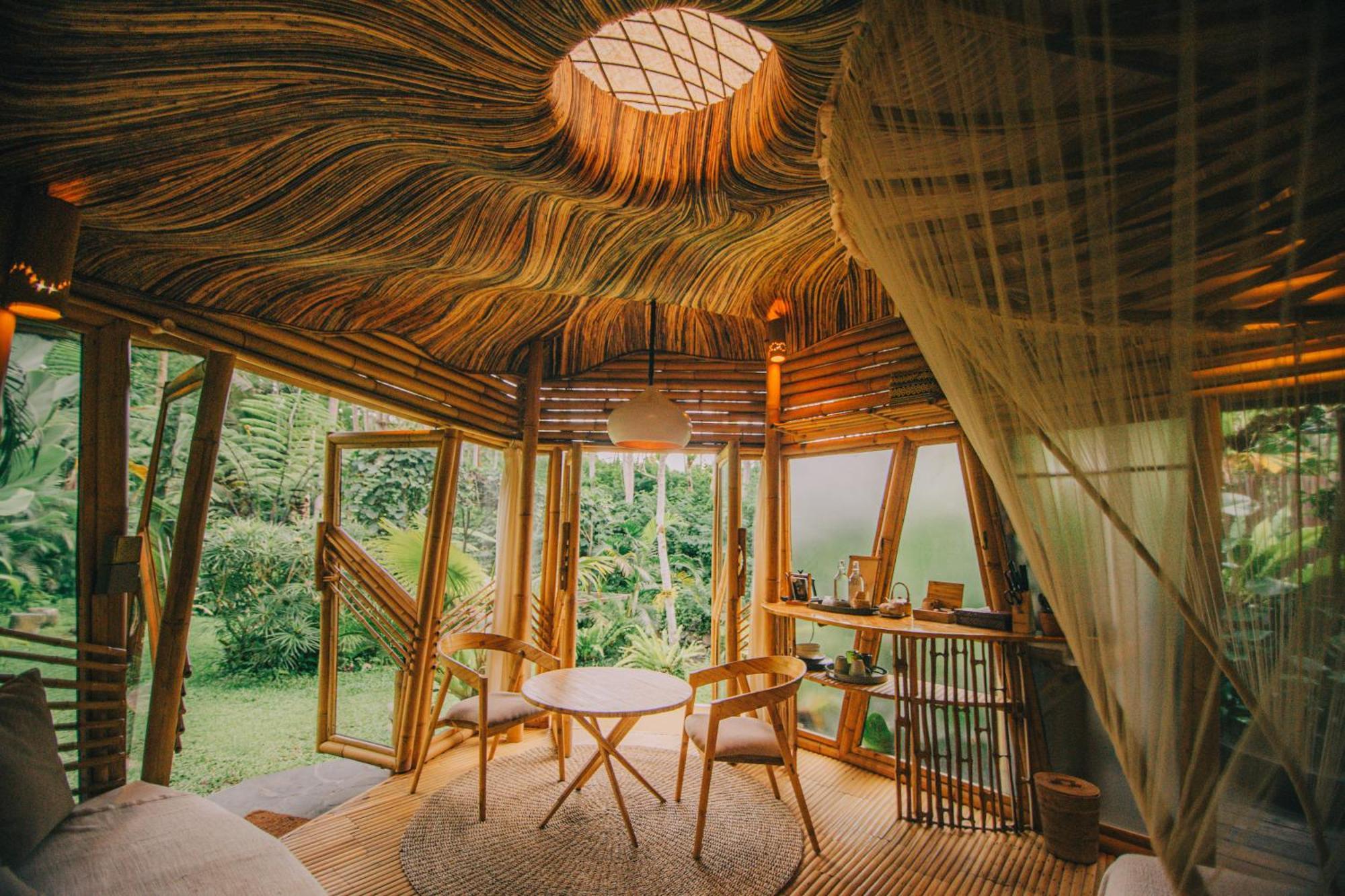 فيلا Hideout Eco Bamboo House Bali Selat المظهر الخارجي الصورة