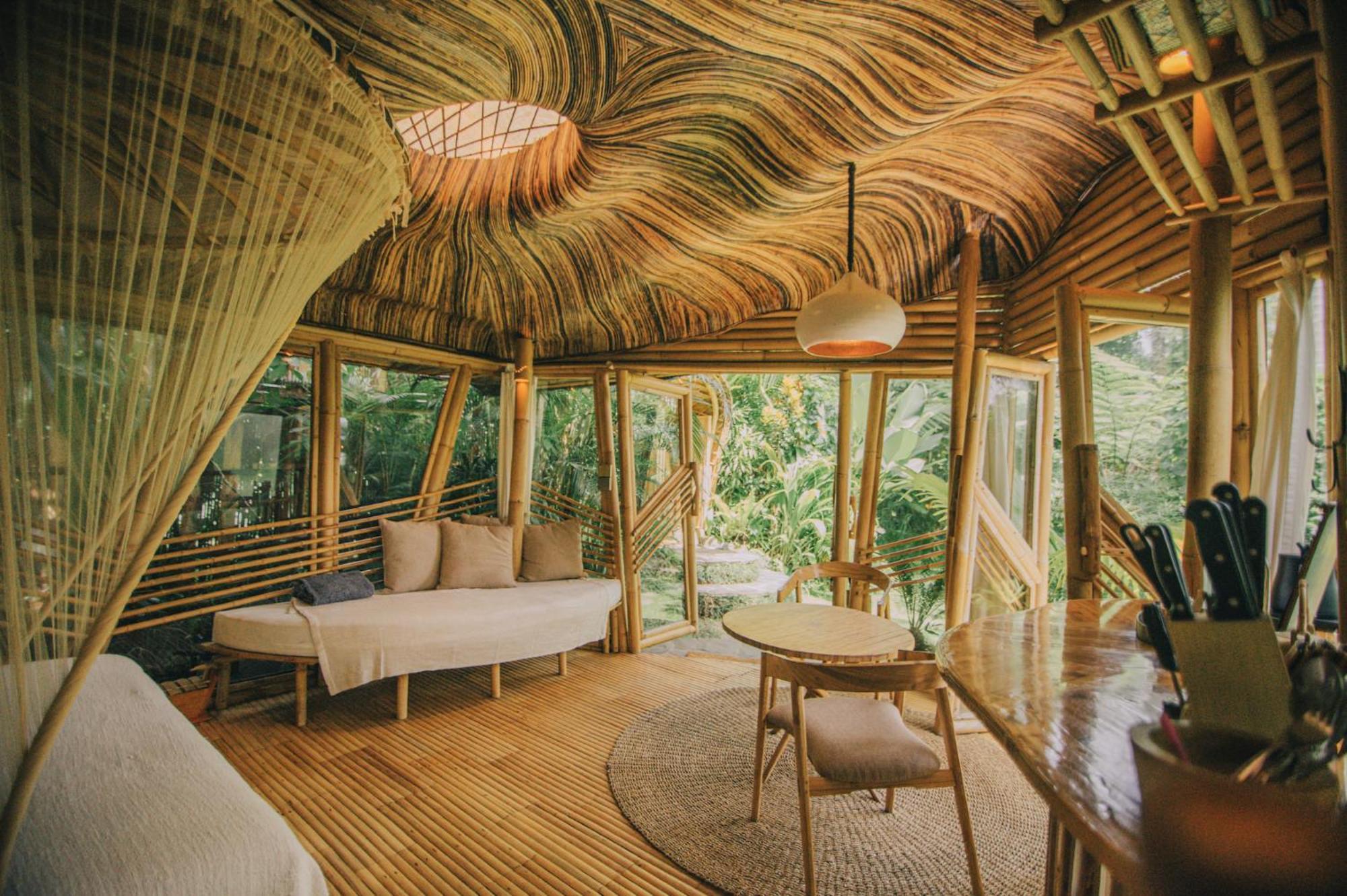فيلا Hideout Eco Bamboo House Bali Selat المظهر الخارجي الصورة