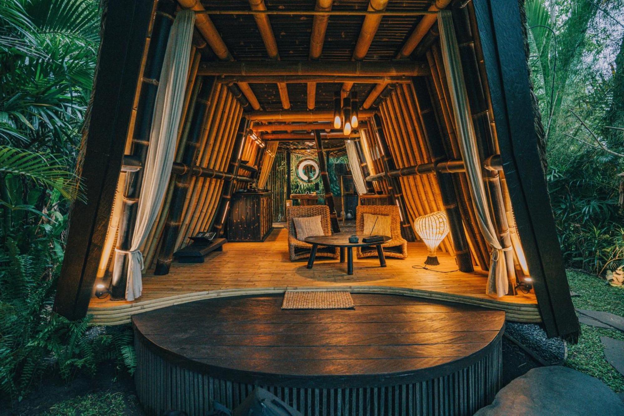 فيلا Hideout Eco Bamboo House Bali Selat المظهر الخارجي الصورة