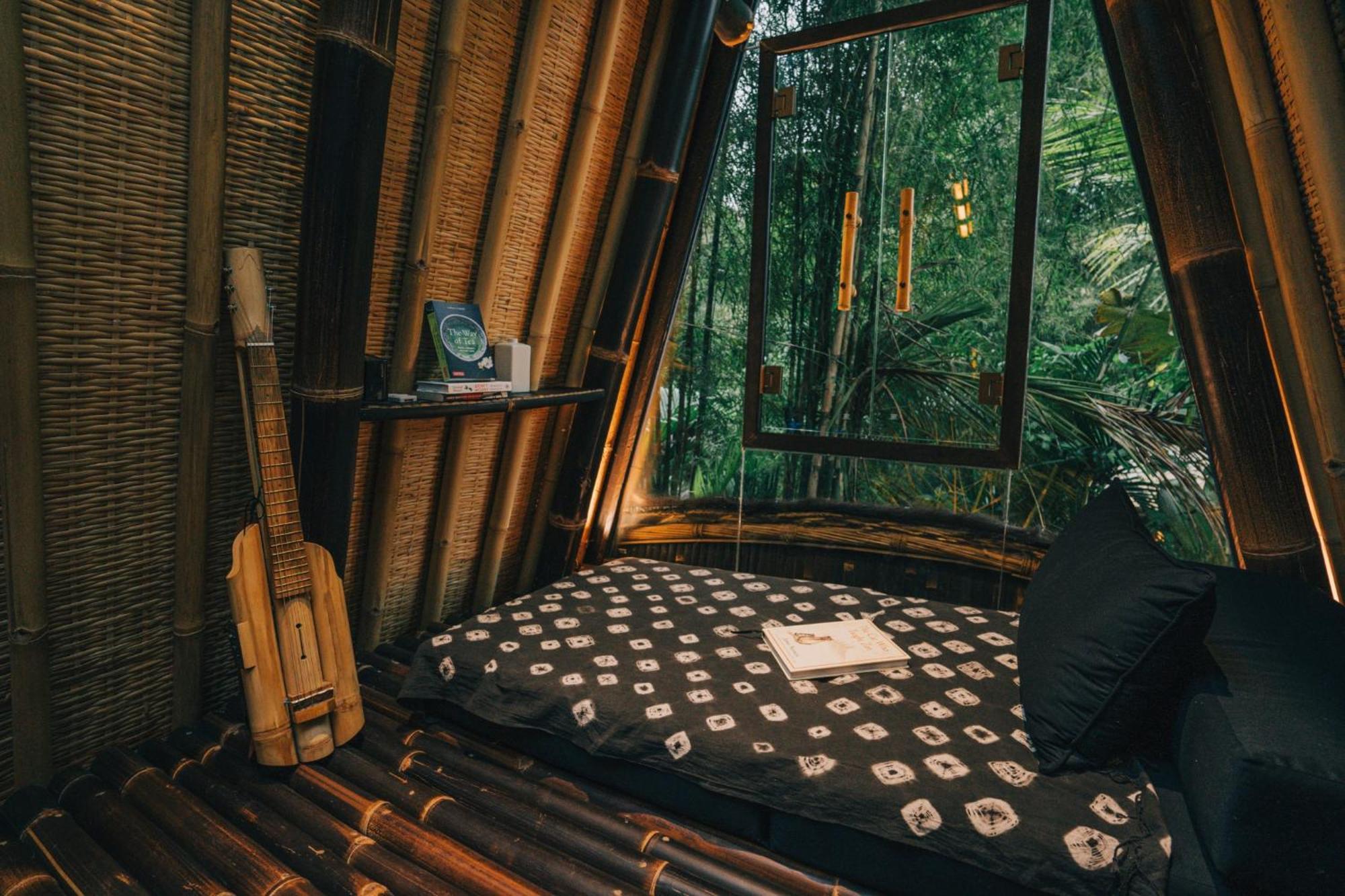 فيلا Hideout Eco Bamboo House Bali Selat المظهر الخارجي الصورة