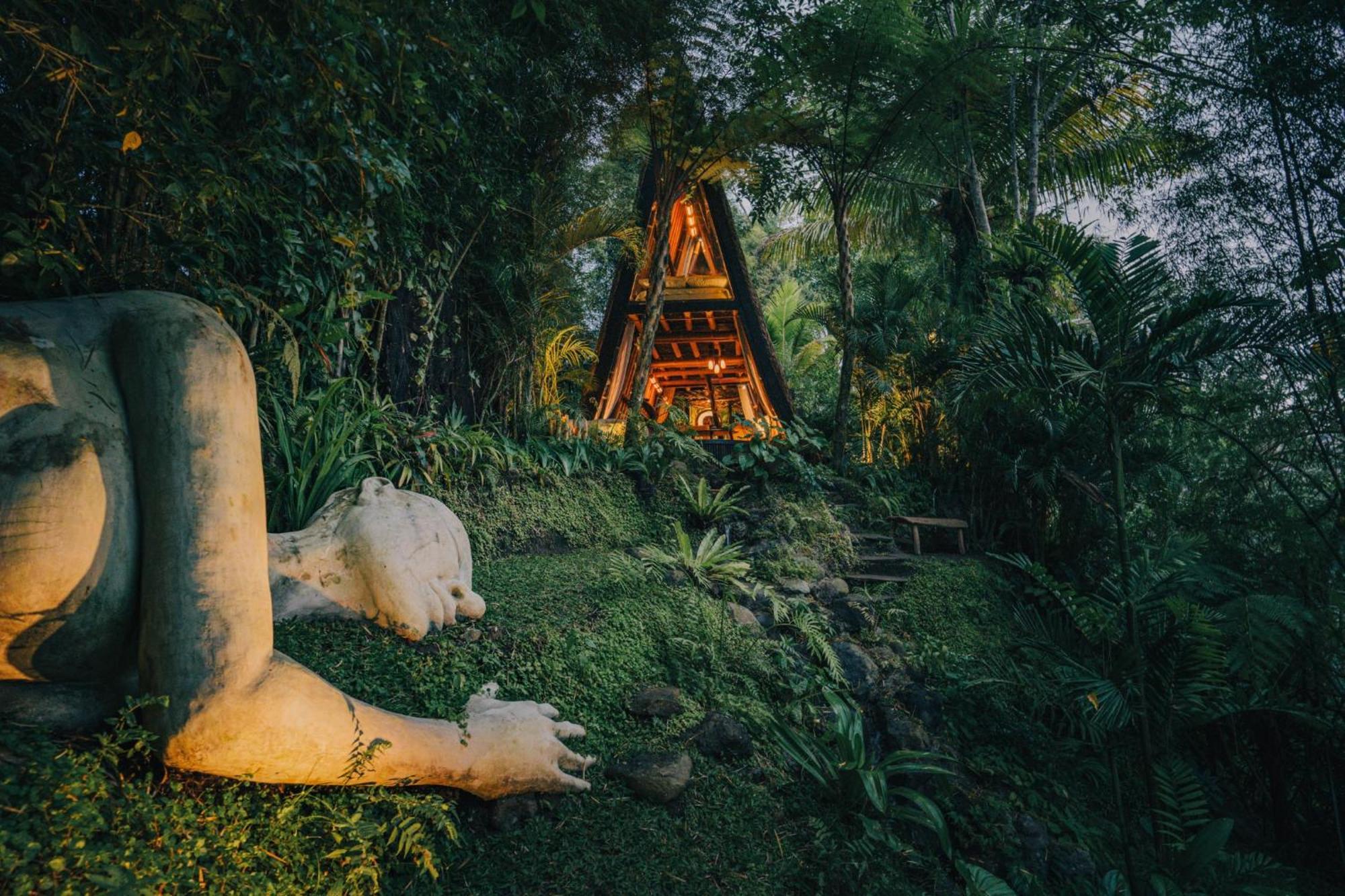فيلا Hideout Eco Bamboo House Bali Selat المظهر الخارجي الصورة