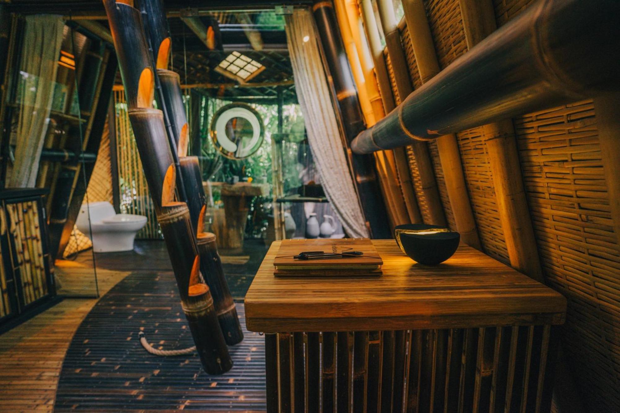 فيلا Hideout Eco Bamboo House Bali Selat الغرفة الصورة