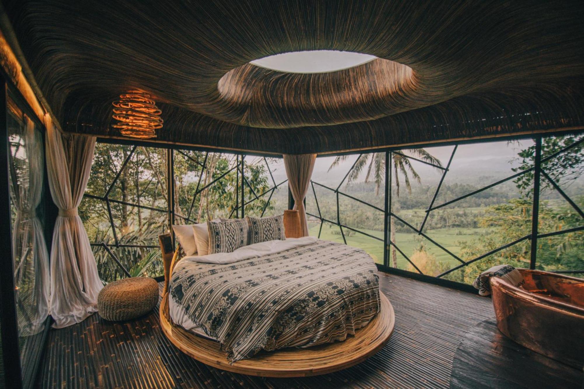 فيلا Hideout Eco Bamboo House Bali Selat المظهر الخارجي الصورة