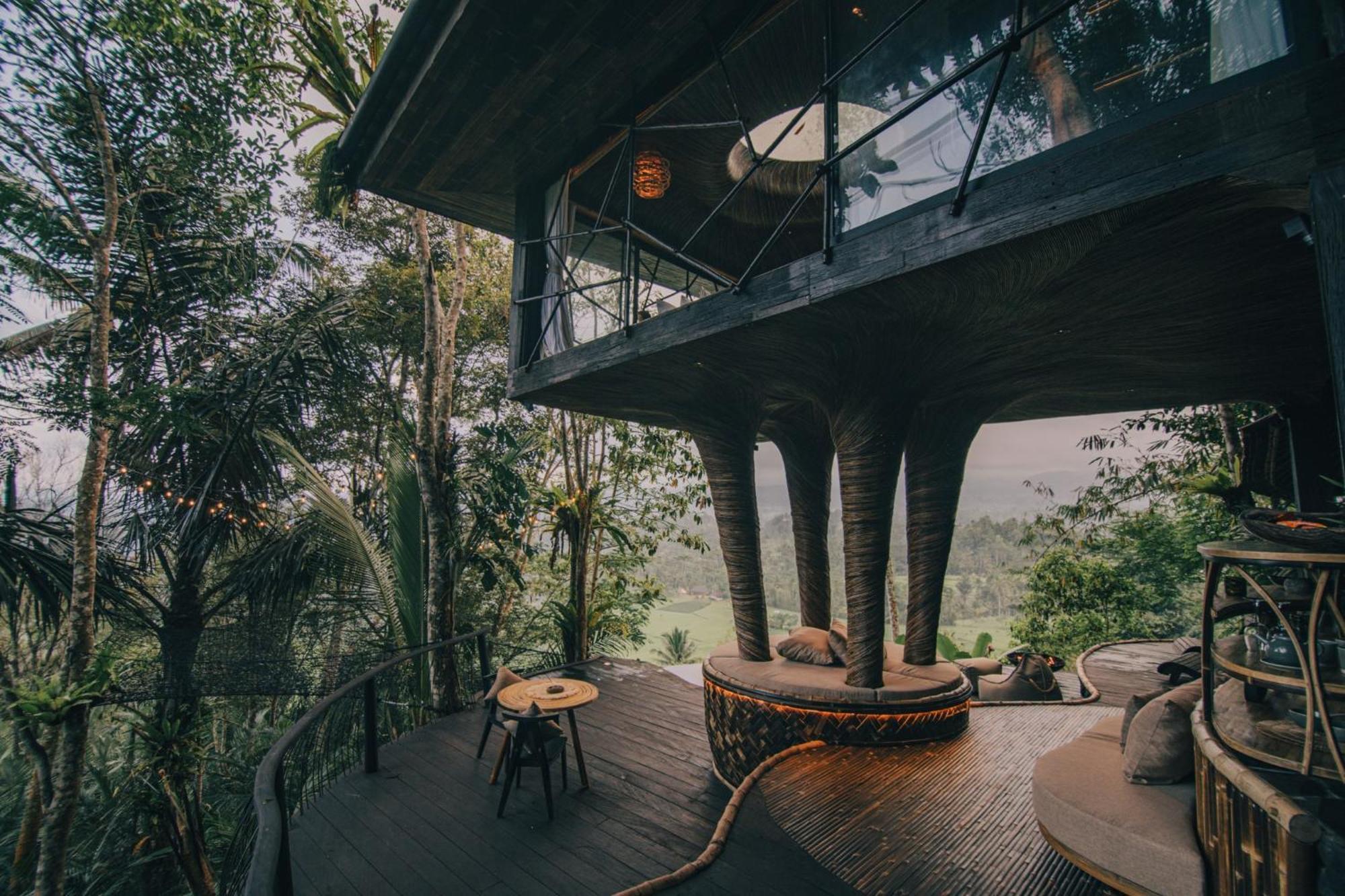 فيلا Hideout Eco Bamboo House Bali Selat الغرفة الصورة