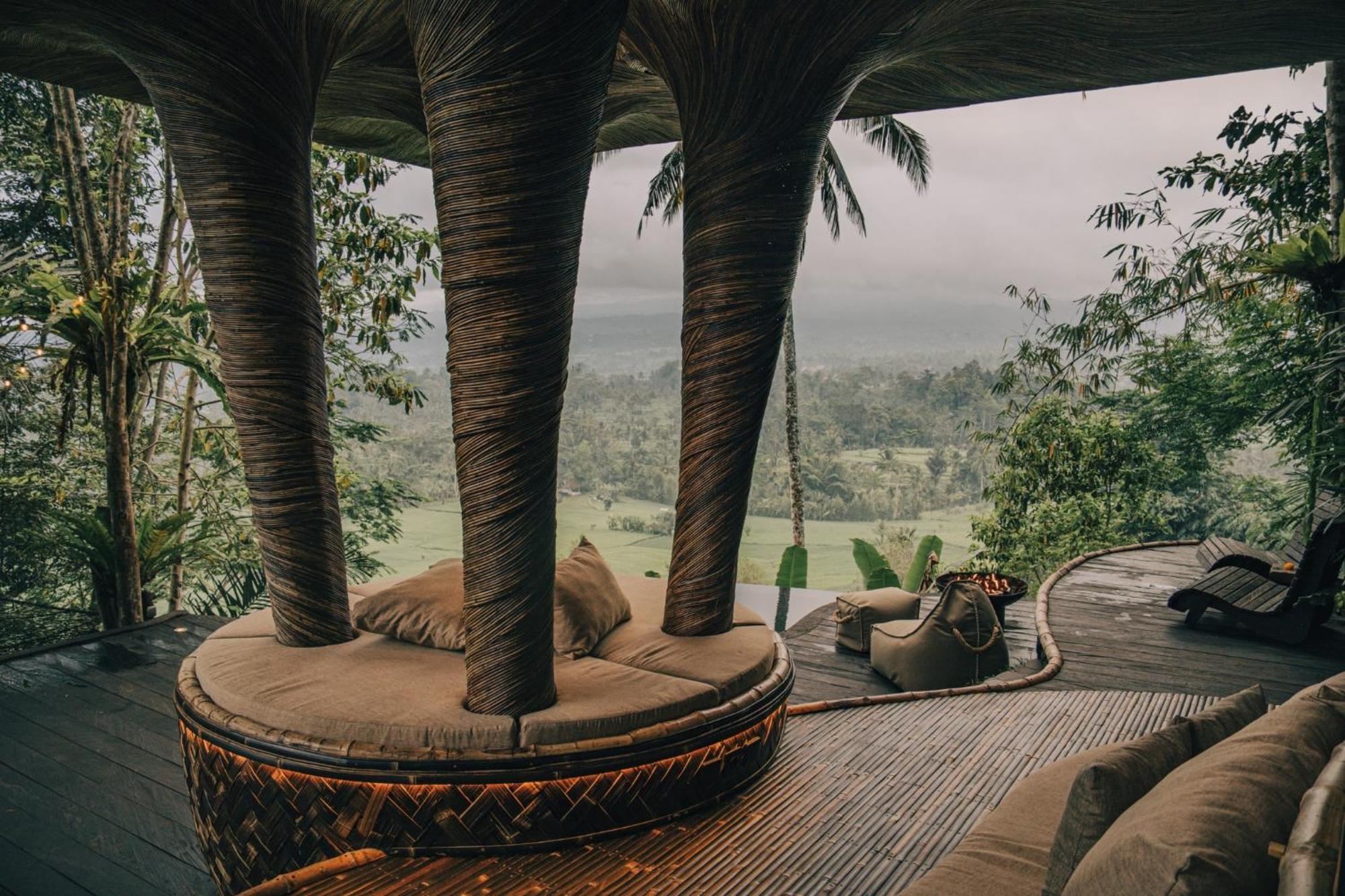 فيلا Hideout Eco Bamboo House Bali Selat المظهر الخارجي الصورة
