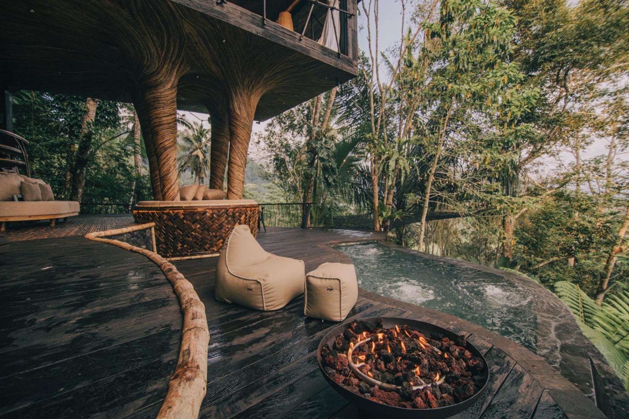فيلا Hideout Eco Bamboo House Bali Selat الغرفة الصورة