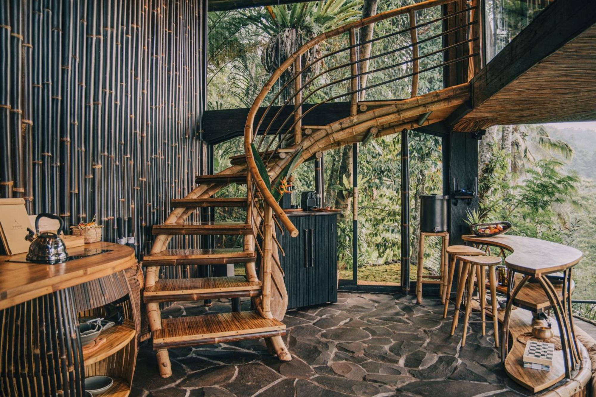 فيلا Hideout Eco Bamboo House Bali Selat المظهر الخارجي الصورة