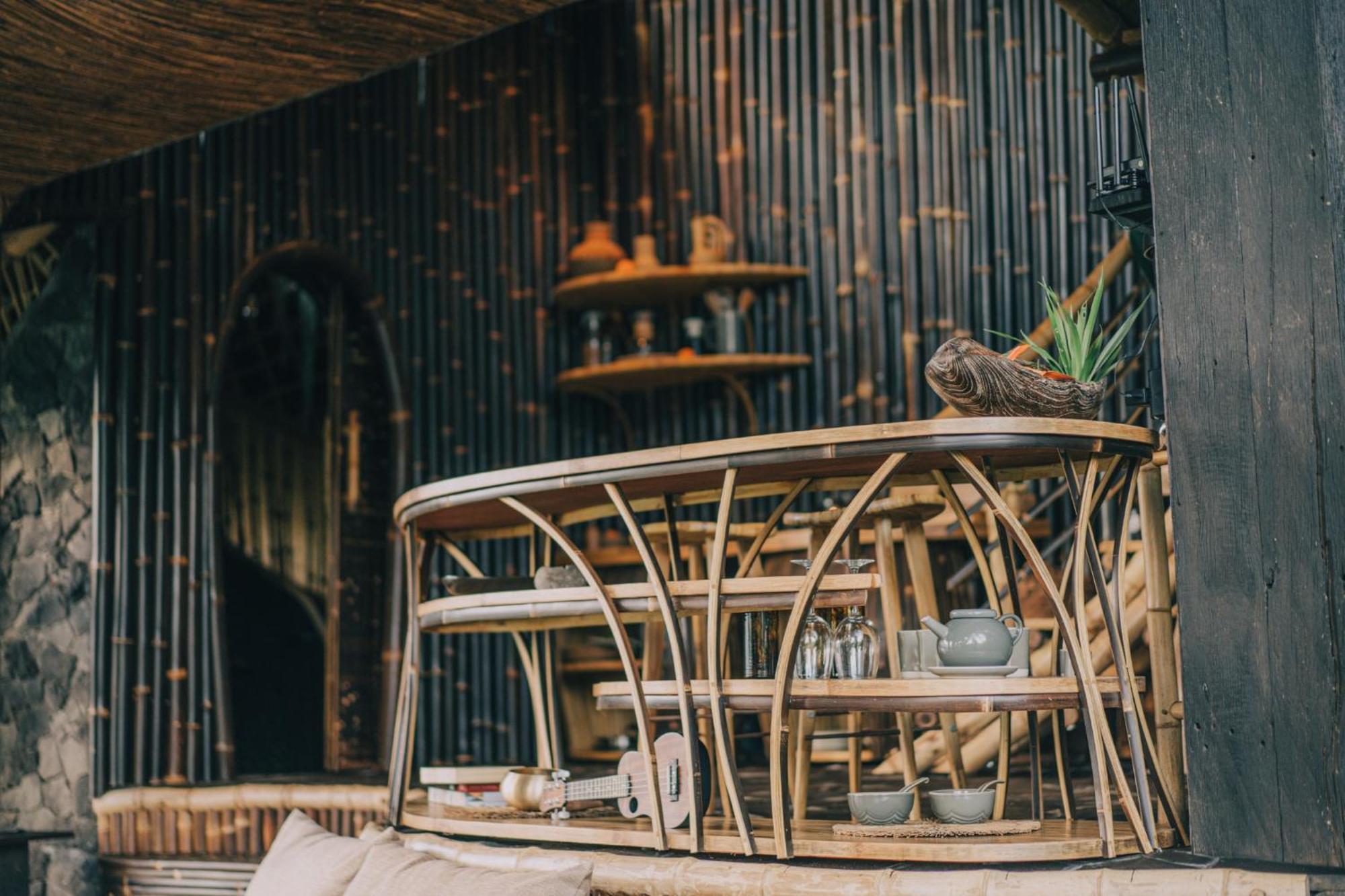 فيلا Hideout Eco Bamboo House Bali Selat الغرفة الصورة