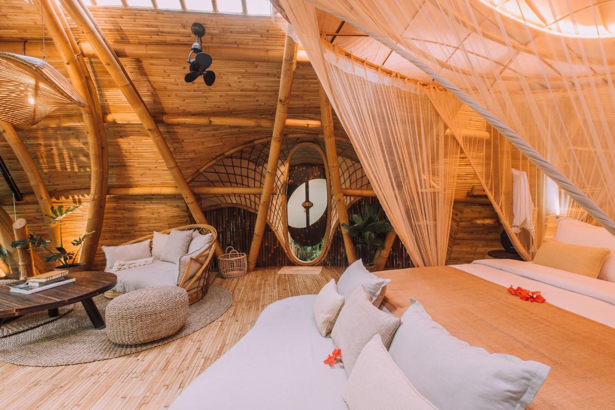 فيلا Hideout Eco Bamboo House Bali Selat الغرفة الصورة