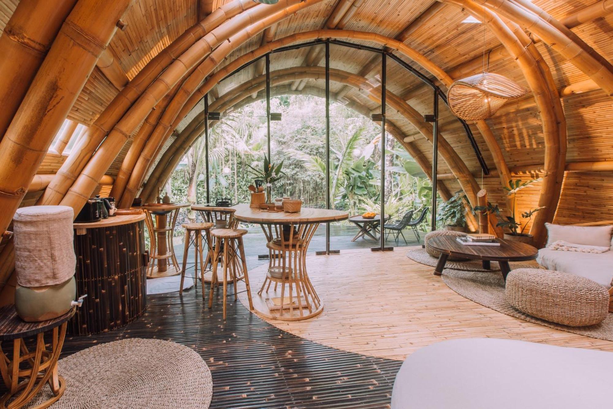 فيلا Hideout Eco Bamboo House Bali Selat الغرفة الصورة