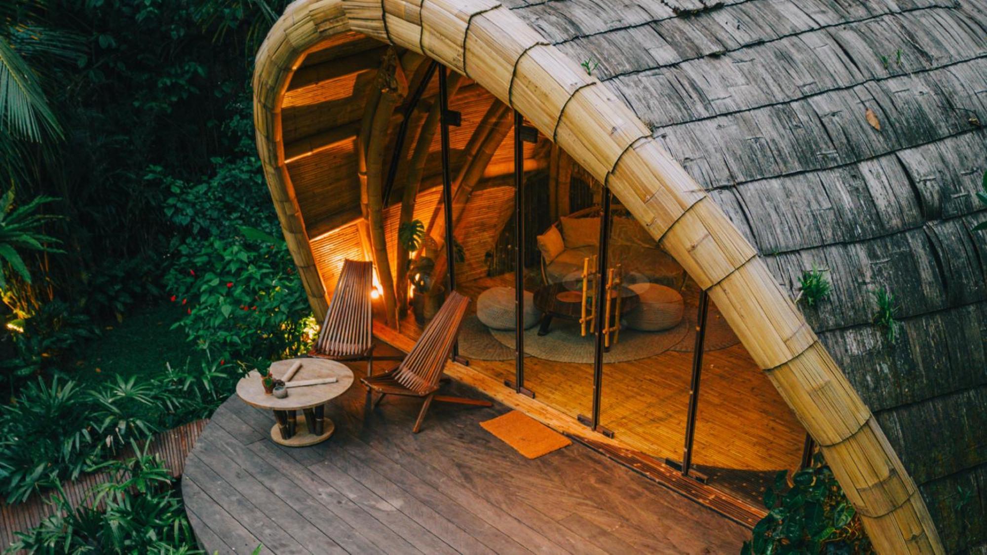 فيلا Hideout Eco Bamboo House Bali Selat الغرفة الصورة