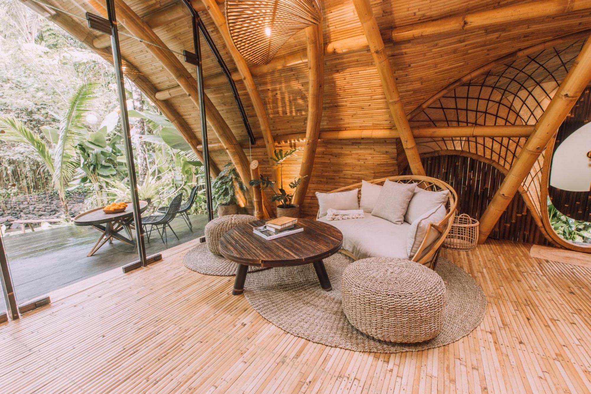 فيلا Hideout Eco Bamboo House Bali Selat الغرفة الصورة