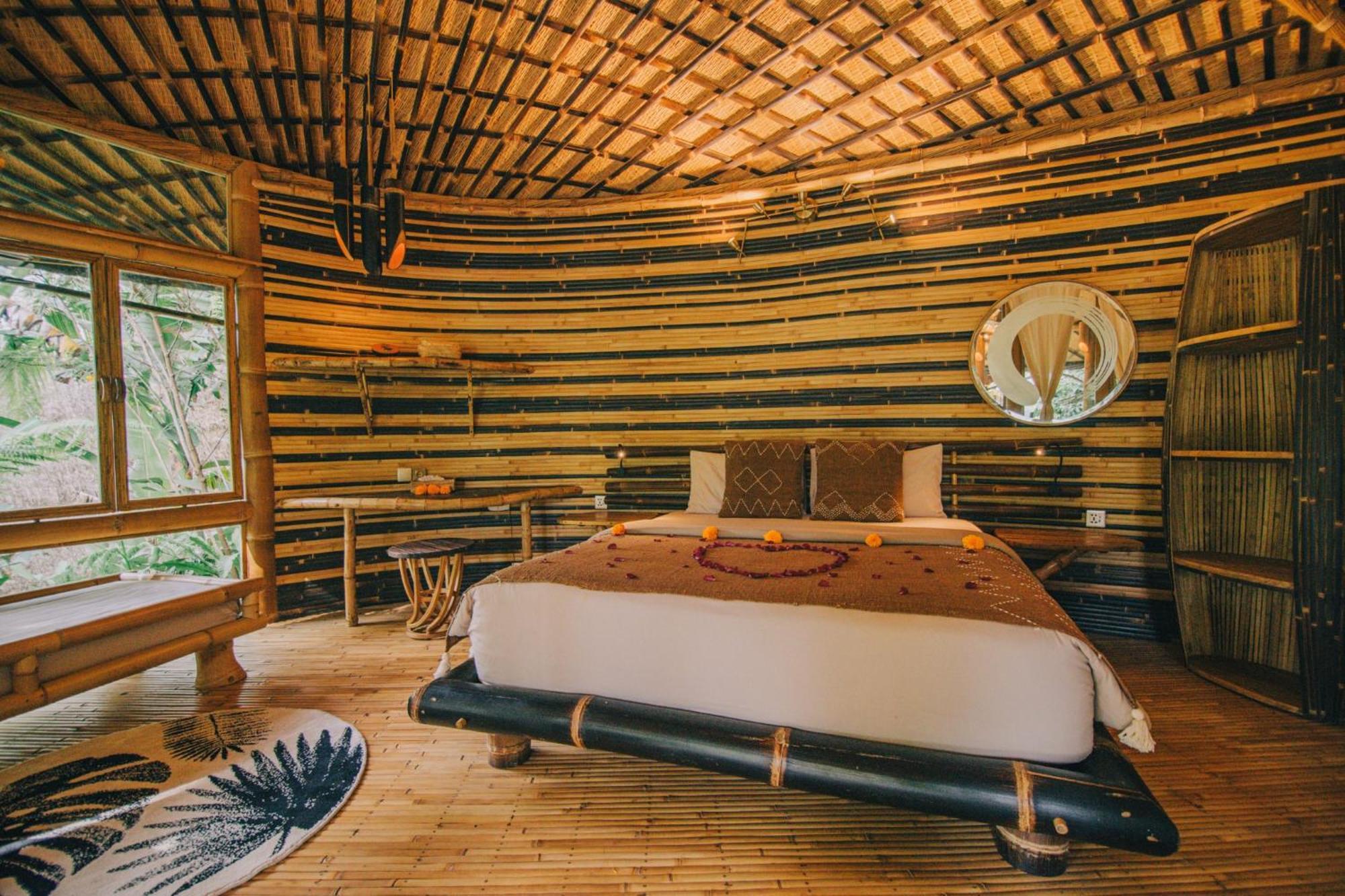 فيلا Hideout Eco Bamboo House Bali Selat الغرفة الصورة