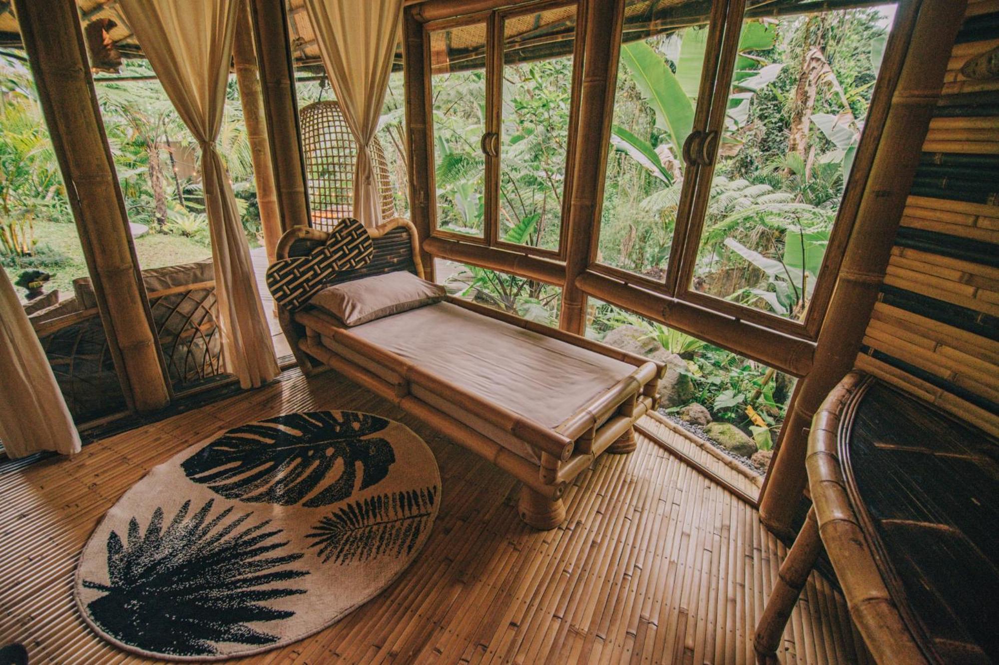 فيلا Hideout Eco Bamboo House Bali Selat الغرفة الصورة