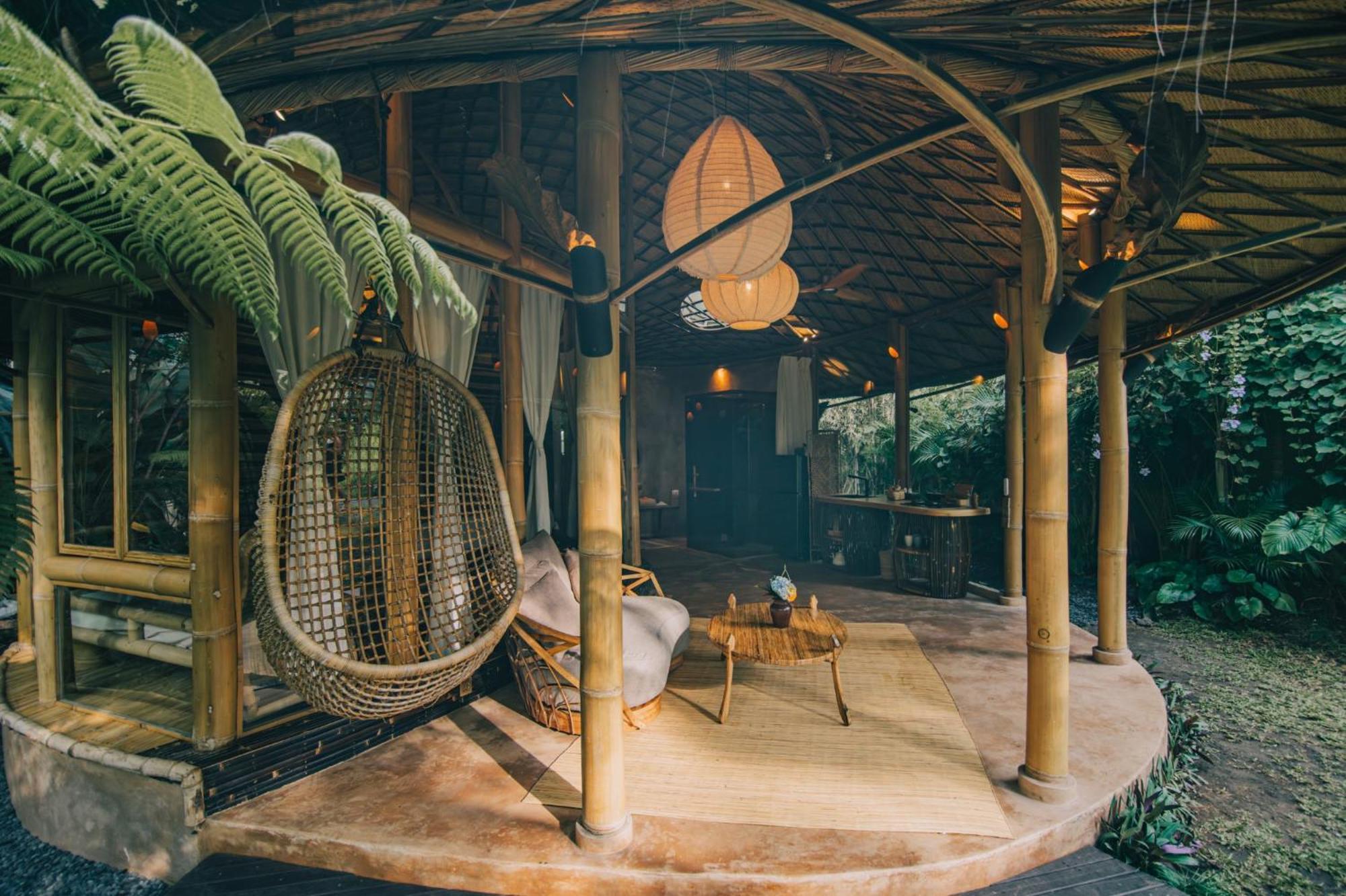 فيلا Hideout Eco Bamboo House Bali Selat الغرفة الصورة