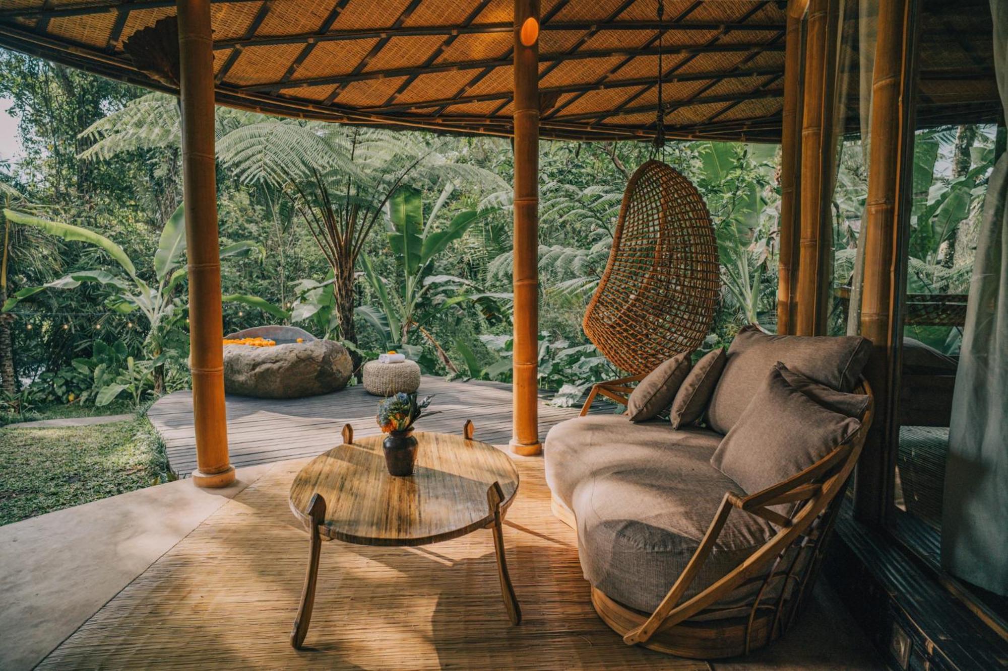 فيلا Hideout Eco Bamboo House Bali Selat الغرفة الصورة